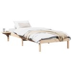 vidaXL Cadre de lit Naturel 75 x 190 cm Pin massif