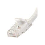 Startech.com câble réseau cat6 gigabit utp sans crochet de 2m - cordon ethernet rj45 anti-accroc - m/m - blanc