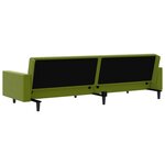 vidaXL Canapé-lit à 2 places vert clair velours