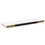 vidaXL Étagère murale flottante 2 Pièces Blanc brillant 80x23 5x3 8cm MDF