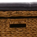 vidaXL Banc avec 2 paniers Jacinthe d'eau 71 x 40 x 42 cm Marron