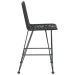 vidaXL Tabourets de bar lot de 2 Noir Résine tressée et acier