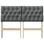 vidaXL Tête de lit capitonnée Gris foncé 120 cm Pin massif
