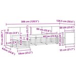 vidaXL Ensemble de canapés d'extérieur 6 pc Naturel