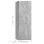 Vidaxl ensemble de meubles tv 5 pièces gris béton aggloméré