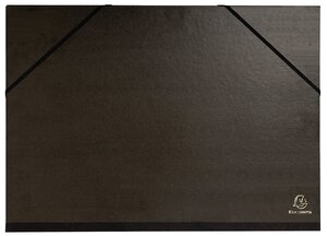Carton à dessin avec elastiques vergé kraft noir 45x32cm noir EXACOMPTA