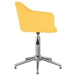 vidaXL Chaise pivotante de salle à manger Jaune Tissu