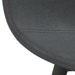 Vidaxl chaises à manger lot de 2 gris foncé tissu