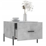 vidaXL Table basse gris béton 50x50x40 cm bois d'ingénierie