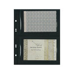 Feuilles Multi Collect Lindner noires à 2 poches pour enveloppes  blocs.