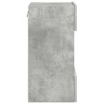 vidaXL Meubles muraux avec lumières LED pour TV 2Pièces gris béton 40x30x60 5 cm