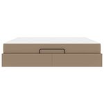 vidaXL Cadre de lit avec matelas avec matelas 2 Pièces Tan PVC