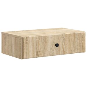 vidaXL Table d'appoint murale Chêne Sonoma 59 x 34 5 x 17 cm