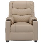 vidaXL Fauteuil de massage électrique Cappuccino Similicuir