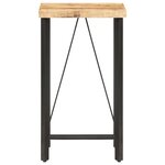 vidaXL Table de bar 60x60x107 cm Bois de manguier brut