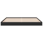 vidaXL Cadre de lit sans matelas noir 180x200 cm bois d'ingénierie