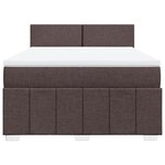 vidaXL Sommier à lattes de lit avec matelas Marron foncé 160x200 cm