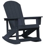 vidaXL Chaise Adirondack à bascule Bleu marine HDPE