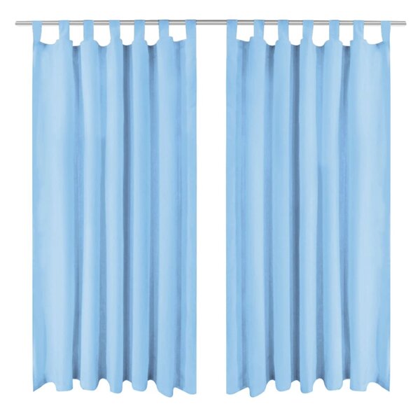 vidaXL Rideau occultant avec boucles 2 Pièces 140 x 175 cm Turquoise
