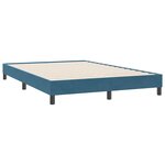 vidaXL Sommier à lattes de lit et matelas bleu foncé 140x220cm velours
