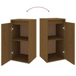 vidaXL Armoires murales 2Pièces Marron miel 30x30x60cm Bois de pin massif