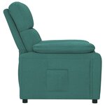 vidaXL Fauteuil inclinable Vert foncé Tissu
