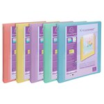 Classeur 4 Anneaux 30mm Polypropylène Kreacover Pastel - A4 Maxi - Couleurs Assorties - X 15 - Exacompta