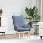 vidaXL Fauteuil relaxant Bleu 63 x 67 x 94 cm tissu