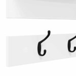 vidaXL Porte-manteau mural Blanc 90 x 15 x 36 cm Bois d'ingénierie