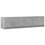 vidaXL Meuble TV avec LED 165x34x40 cm Gris Béton Bois d’ingénierie