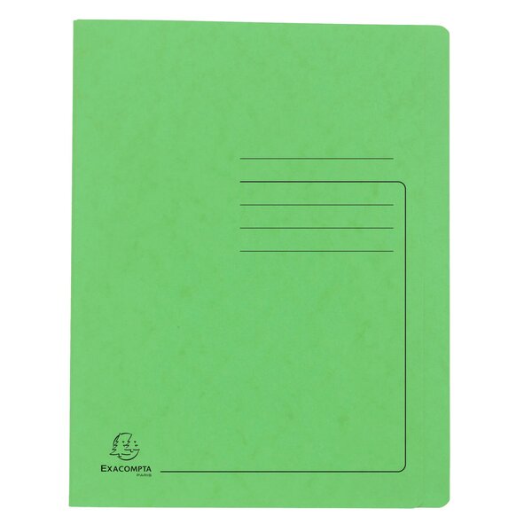 Chemise À Lamelle Carte Lustrée 355gm2 - A4 - Vert Clair - X 25 - Exacompta