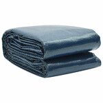 vidaXL Film solaire de piscine flottant PE 600x400 cm Noir et bleu