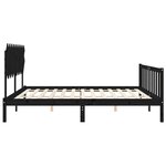 vidaXL Cadre de lit sans matelas noir 200x200 cm bois massif de pin