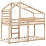 vidaXL Lit superposé sans matelas 90x200 cm bois de pin massif