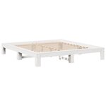 vidaXL Cadre de lit sans matelas blanc 140x200 cm bois de pin massif