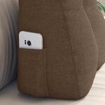 vidaXL Coussin de Dos Marron 45 x 24 x 50 cm tissu