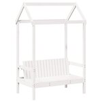 vidaXL Ensemble de lit de jour et de banc et toit sans matelas blanc