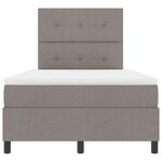 vidaXL Lit à ressorts avec matelas avec LED Taupe 120 x 200 cm tissu