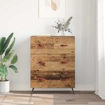 vidaXL Commode Bois ancien 69 5 x 34 x 90 cm Bois d’ingénierie