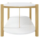 vidaXL Table basse Blanc 110x48x40 cm Bois d'ingénierie