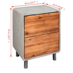 vidaXL Table de chevet Bois d'acacia massif 40 x 30 x 50 cm