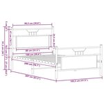 vidaXL Cadre de lit sans matelas chêne marron 100x200 cm