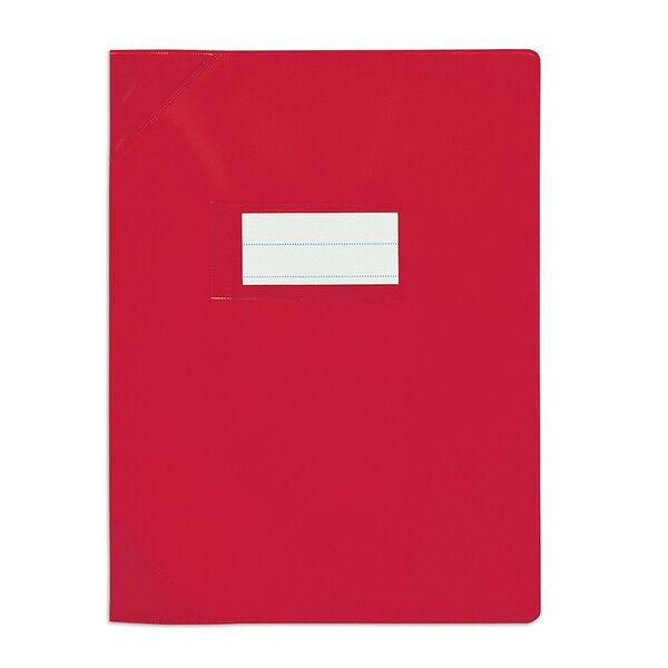 Protège-cahier PVC 150 Strong Line 17x22 cm opaque rouge OXFORD