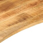 vidaXL Dessus de bureau avec courbe 90x60x2 5 cm manguier massif brut