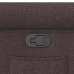 vidaXL Fauteuil inclinable Marron foncé Tissu