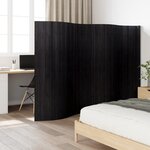 vidaXL Cloison de séparation noir 165x400 cm bambou