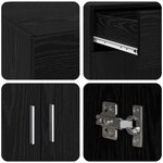 vidaXL Armoire de rangement avec tiroir Chêne noir 80 x 42.5 x 93.5 cm