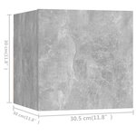 vidaXL Ensemble de meuble TV 7 Pièces Gris béton Bois d'ingénierie