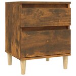 vidaXL Tables de chevet 2 Pièces Chêne fumé 40x35x50 cm