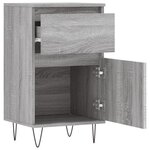 vidaXL Buffets 2 Pièces sonoma gris 40x35x70 cm bois d'ingénierie